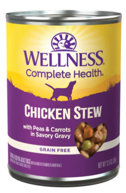Wellness Grain Free Natural Chicken Stew with Peas and Carrots Wet Canned Dog Food