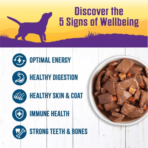 Wellness Grain Free Natural Venison & Salmon Stew with Potato and Carrots Wet Canned Dog Food - Image 2