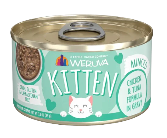 Weruva Kitten Chicken & Tuna Formula in Gravy, 3oz canned cat food