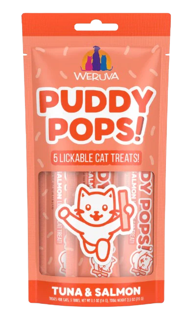 Weruva Cat Puddy Pops Lickable Tuna & Salmon Cat Treat 5pk