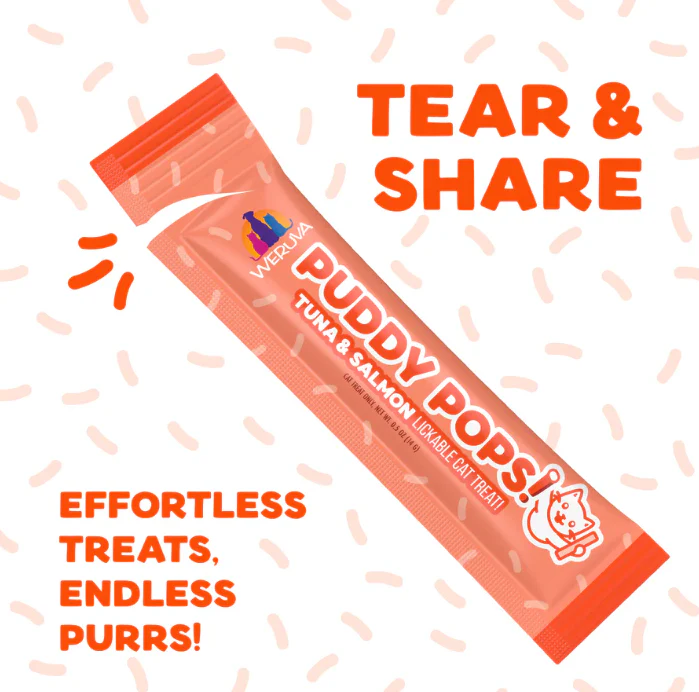 Weruva Cat Puddy Pops Lickable Tuna & Salmon Cat Treat 5pk - Image 2