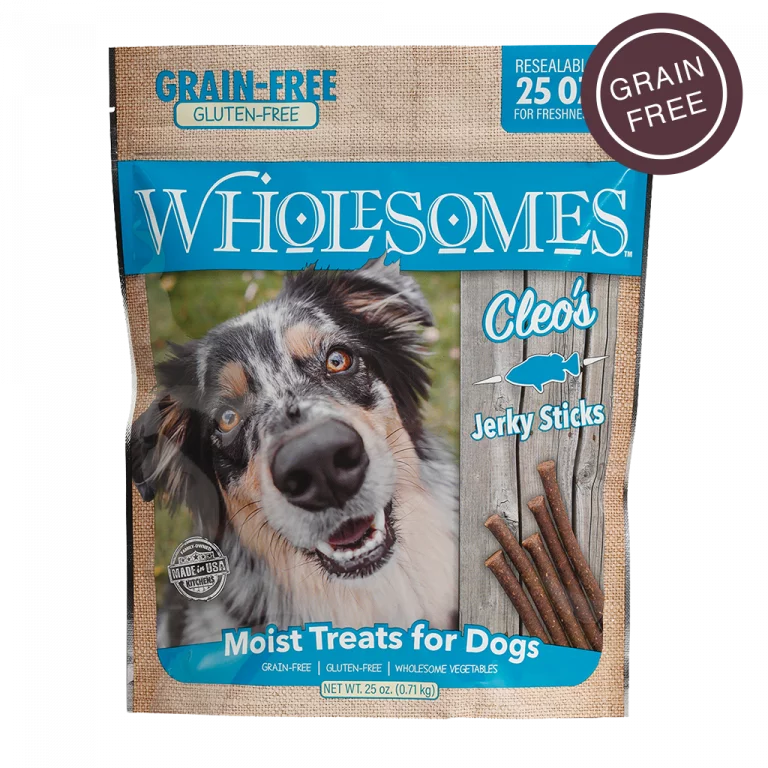 Wholesomes Cleo’s Grain Free Jerky Sticks, Fish, 25oz