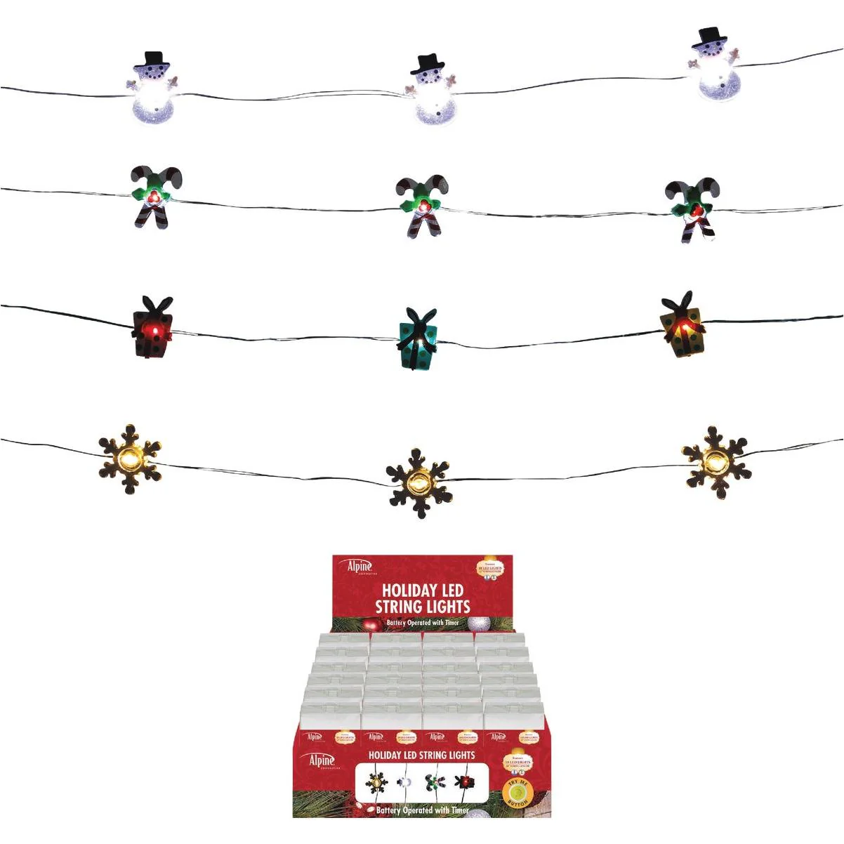 10-light Led Holiday Battery Operated String Light Set