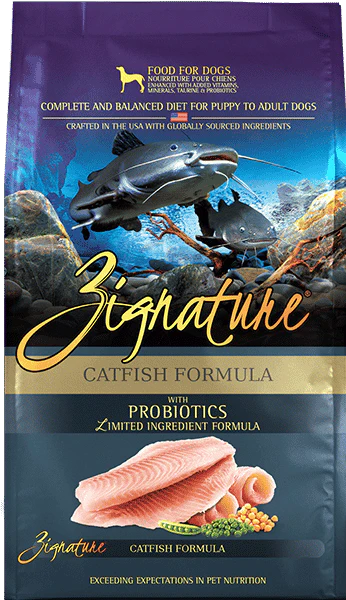 Zignature Catfish Formula Dry Dog Food, 4lbs