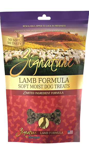 Zignature Lamb Formula Soft Moist Dog Treats, 4oz
